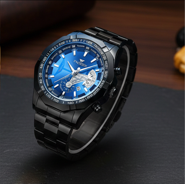 ElegantMen 4-Set Stainless Steel Analog Watches